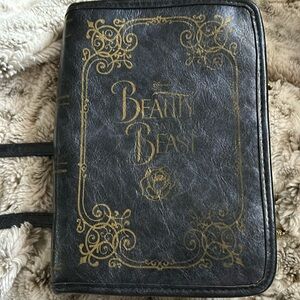 Disney Beauty and the Beast Book Blue Crossbody Purse Faux Leather